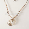 Handmade Crystal Glass Pendant Beaded Necklace